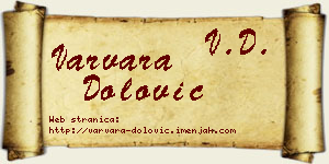 Varvara Dolović vizit kartica